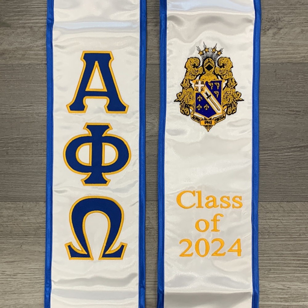 Alpha Phi Omega Class of 2025 Graduation Stole Sash